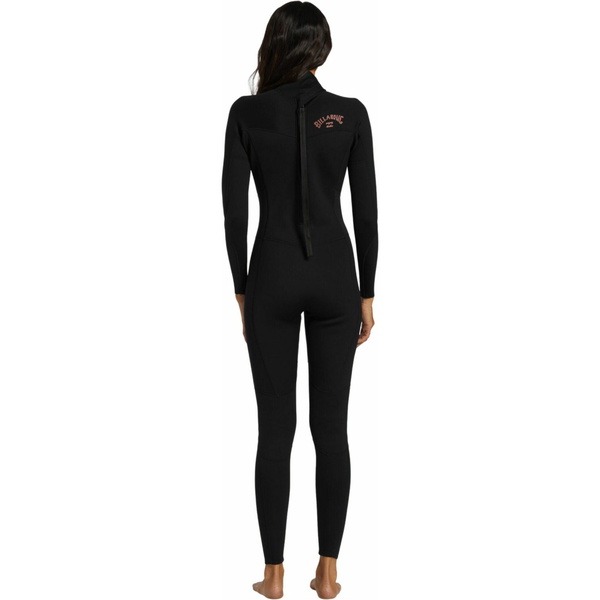 2025 Billabong Kvinder Foil 4/3mm Back Zip Våddragt ABJW100185 - Black